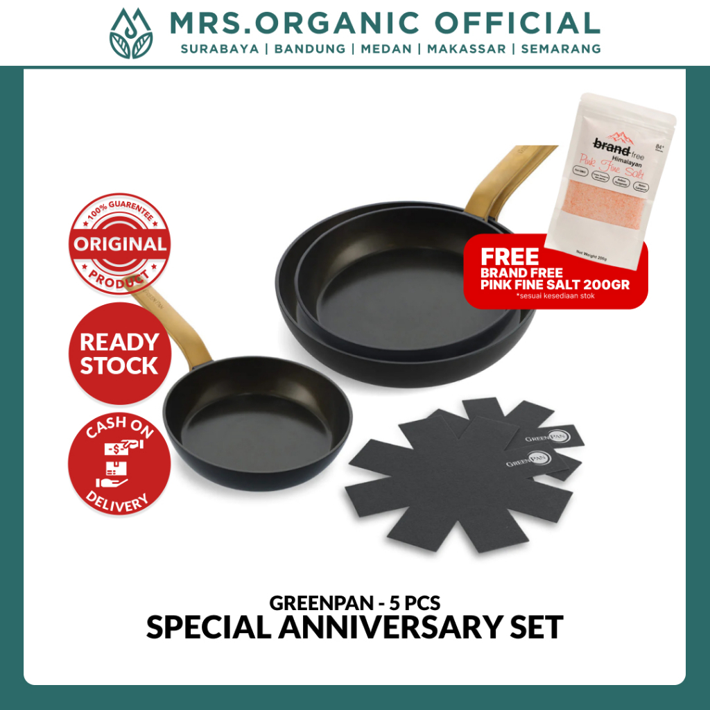 GreenPan One Five Special Package Anniversary FryPan Set - 20 24 28 cm