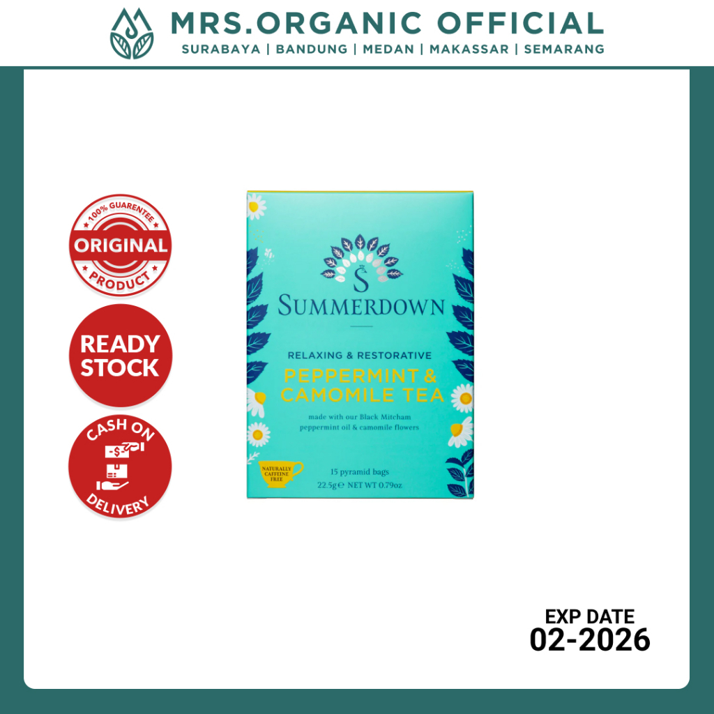 

Summerdown English Peppermint & Camomile Tea 15 Bags 22.5 Gr