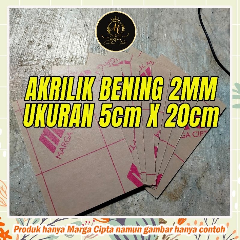 

Acrylic/Akrilik Bening 2mm ukuran 5X20 Akrilik Murah