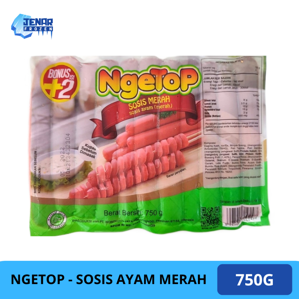 

Ngetop Sosis Ayam Merah 750 gram