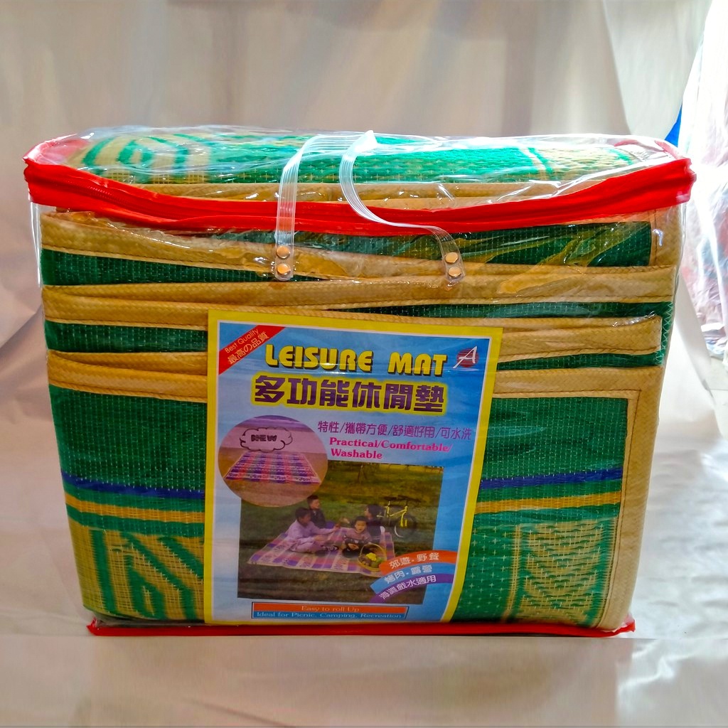 Tikar Lipat JUMBO 3x4 LEISURE MAT / Tikar Plastik Tas Piknik