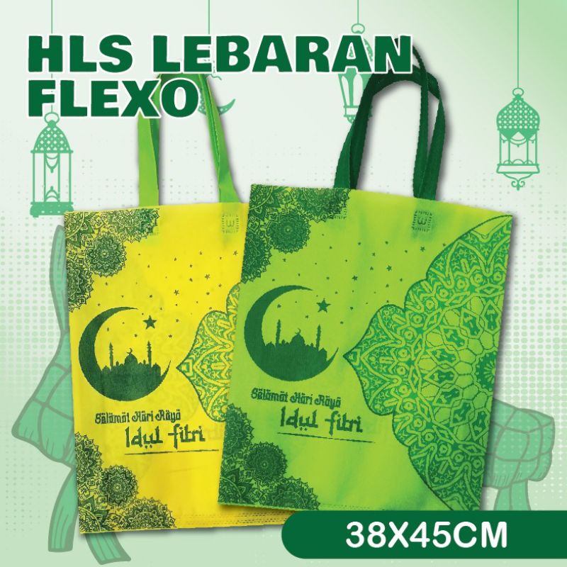 

Tas lebaran 38*45x10cm, per 1 pcs Tas lebaran idul Fitri, goodie bag lebaran