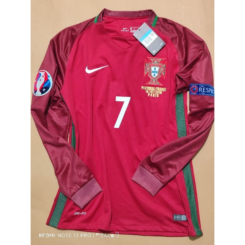 Jersey Portugal final Euro 2016 RONALDO 7 long sleeve/LS/lengan panjang