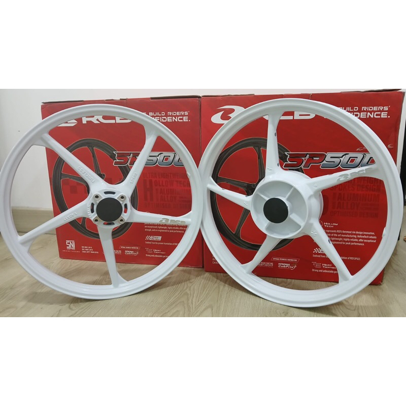 VELG RCB JUPITER Z YAMAHA LAGENDAZ WITH BEARING SP500 PALANG 5 WHITE FRONT : 140 17 REAR : 160 17 OR