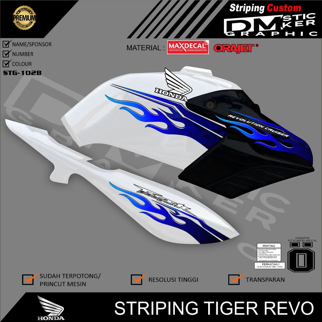STRIPING TIGER REVO VARIASI ORIGINAL MURAH KODE STR-102