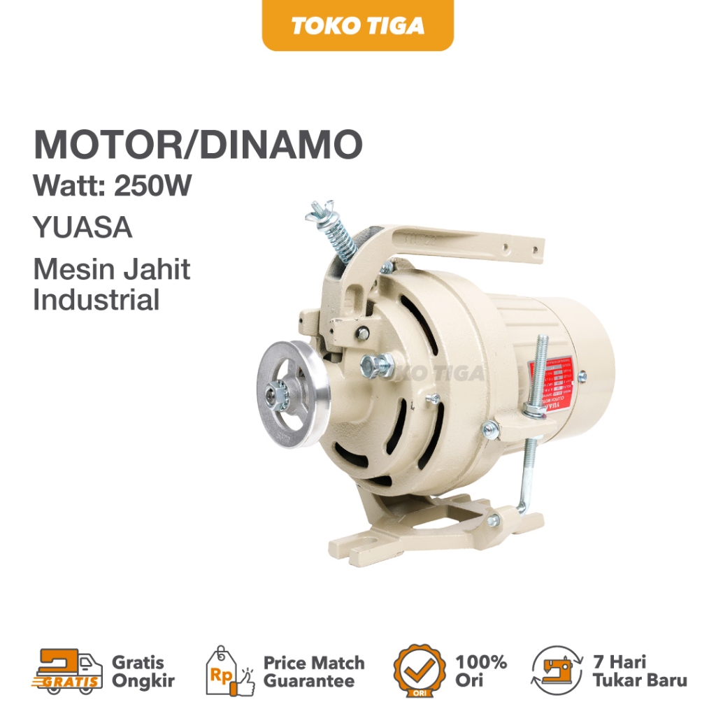 Dinamo Mesin Jahit Industri 250 Watt YUASA (Clutch Motor)