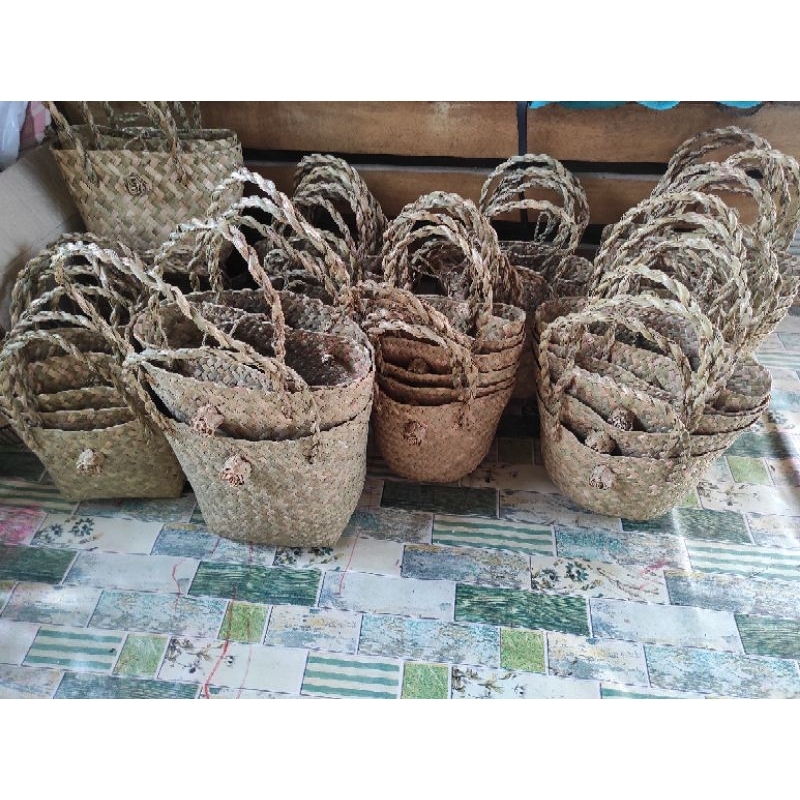 Bakul Purun bulat original/tas hampers purun