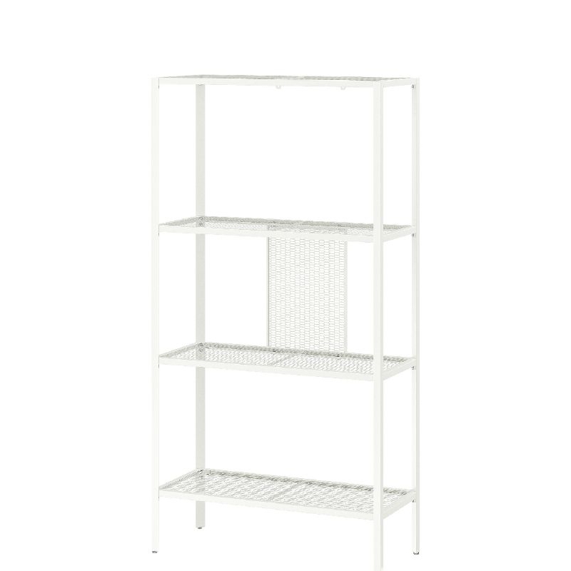 Ikea Baggebo Unit rak pajangan/penyimpanan Barang logam/putih 60×25×116 Cm