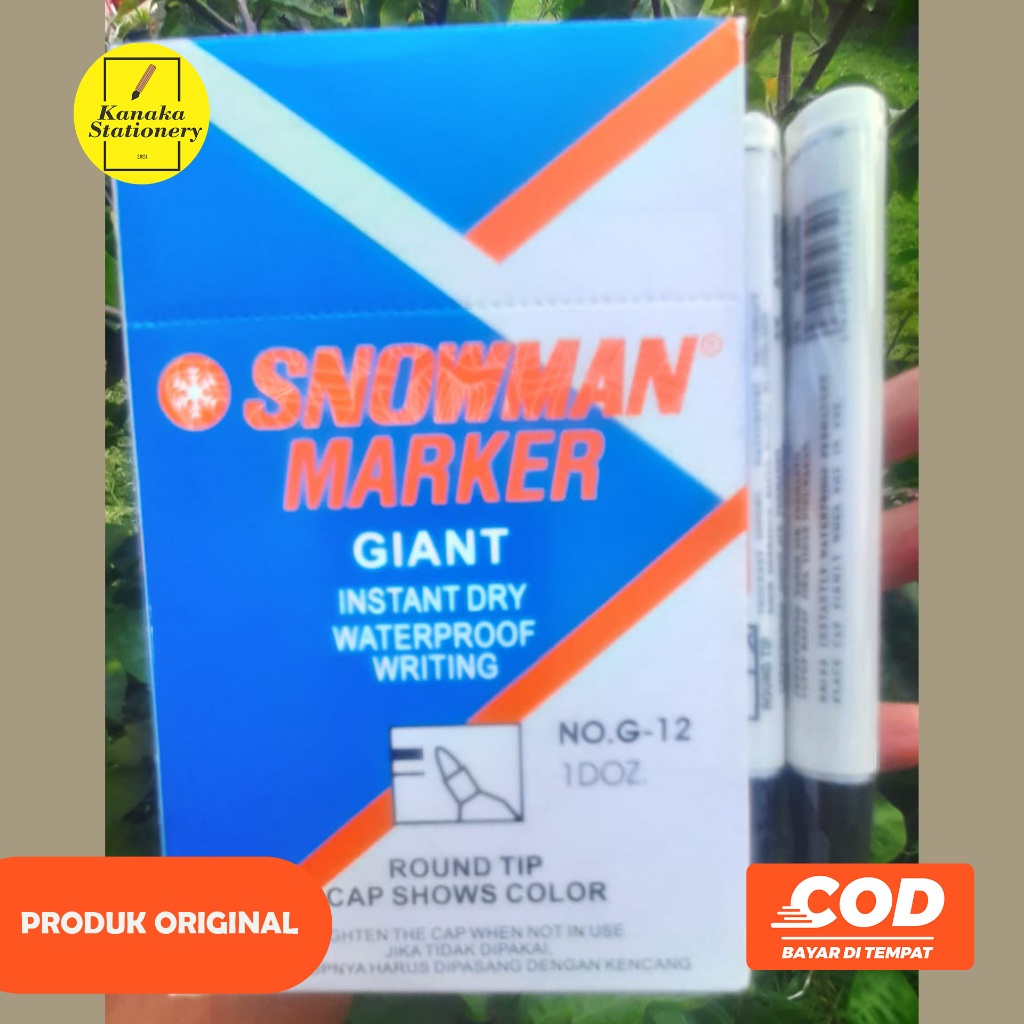 

Spidol Permanent Snowman Marker Hitam