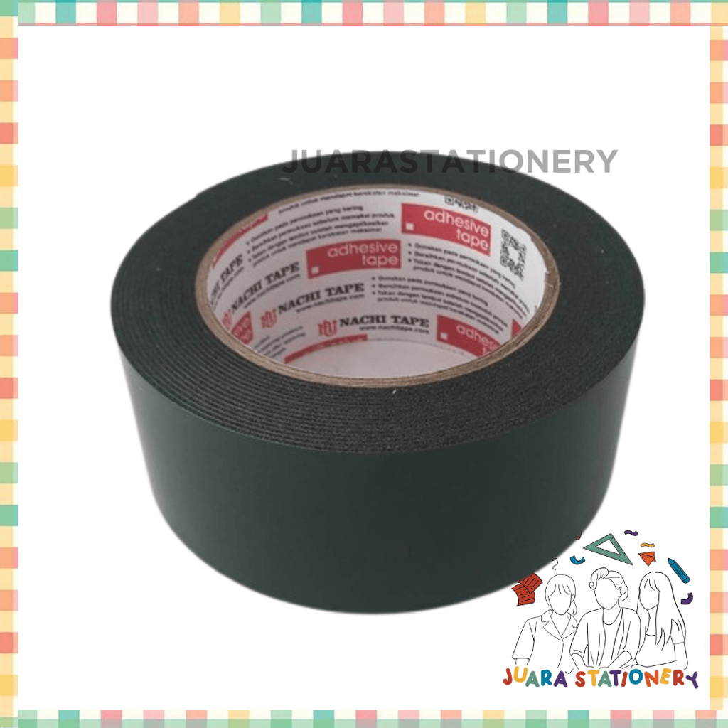 

(582) Double Tape Foam 2 inch Nachi / Double Side Foam Nachi Double Tape Busa 48 mm x 5meter Hijau