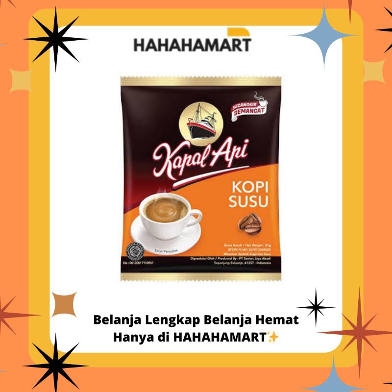 

✨hahahamart_sby✨KAPAL API KOPI SUSU || PAKET ISI 2RENTENG (20 PCS)