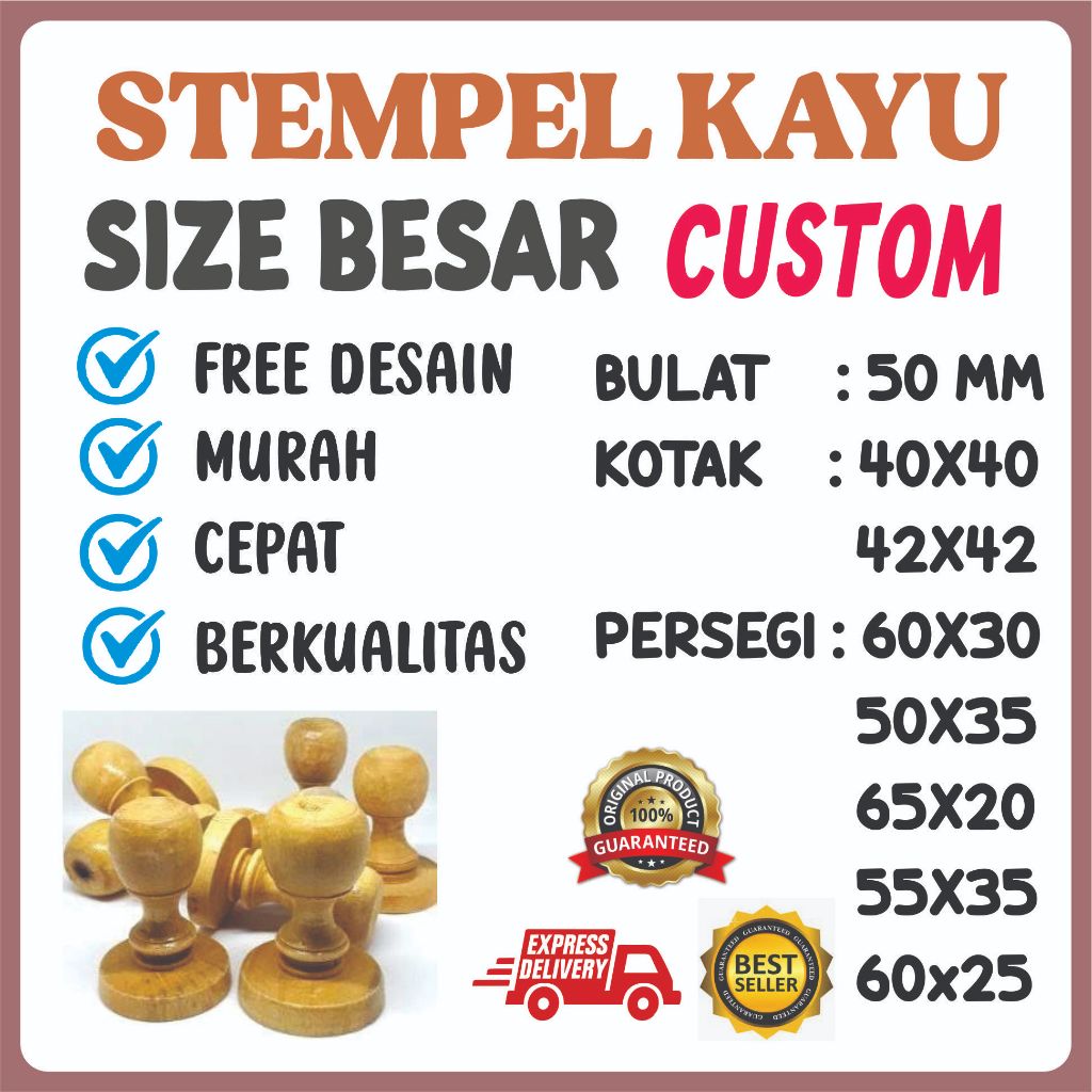 

STEMPEL PAD/BANTALAN/BAK GAGANG KAYU UKURAN BESAR CUSTOM FREE DESAIN CEPAT MURAH RUNAFLEK RESIN