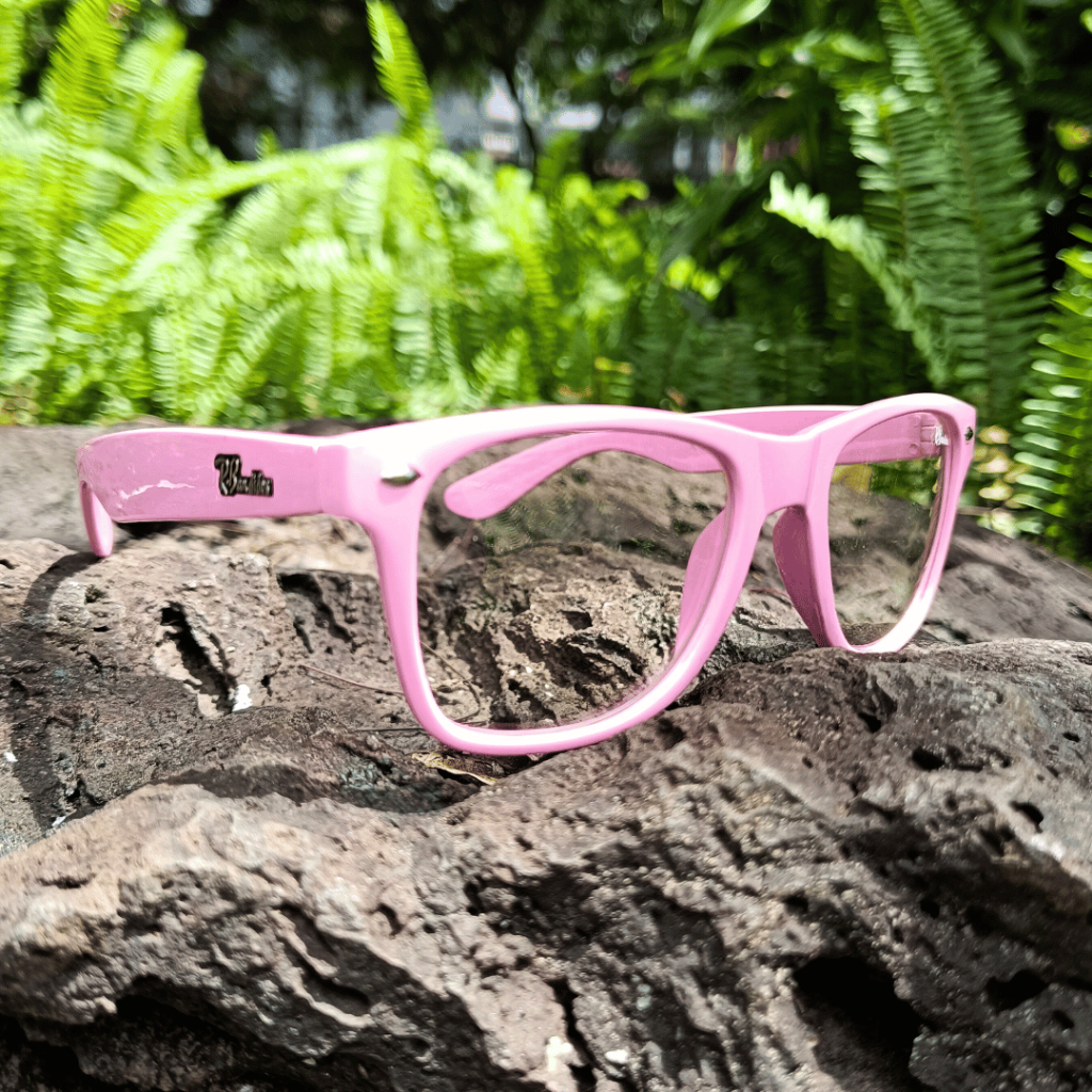 Kacamata RB Wayfarer Pink Clear Sunglasses Kacamata Pria Wanita