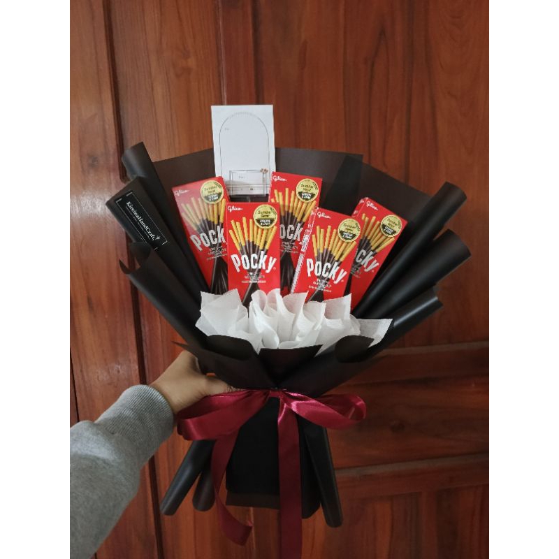 

Buket Snack Buket pocky | Kado Wisuda | Kireinahandcraft