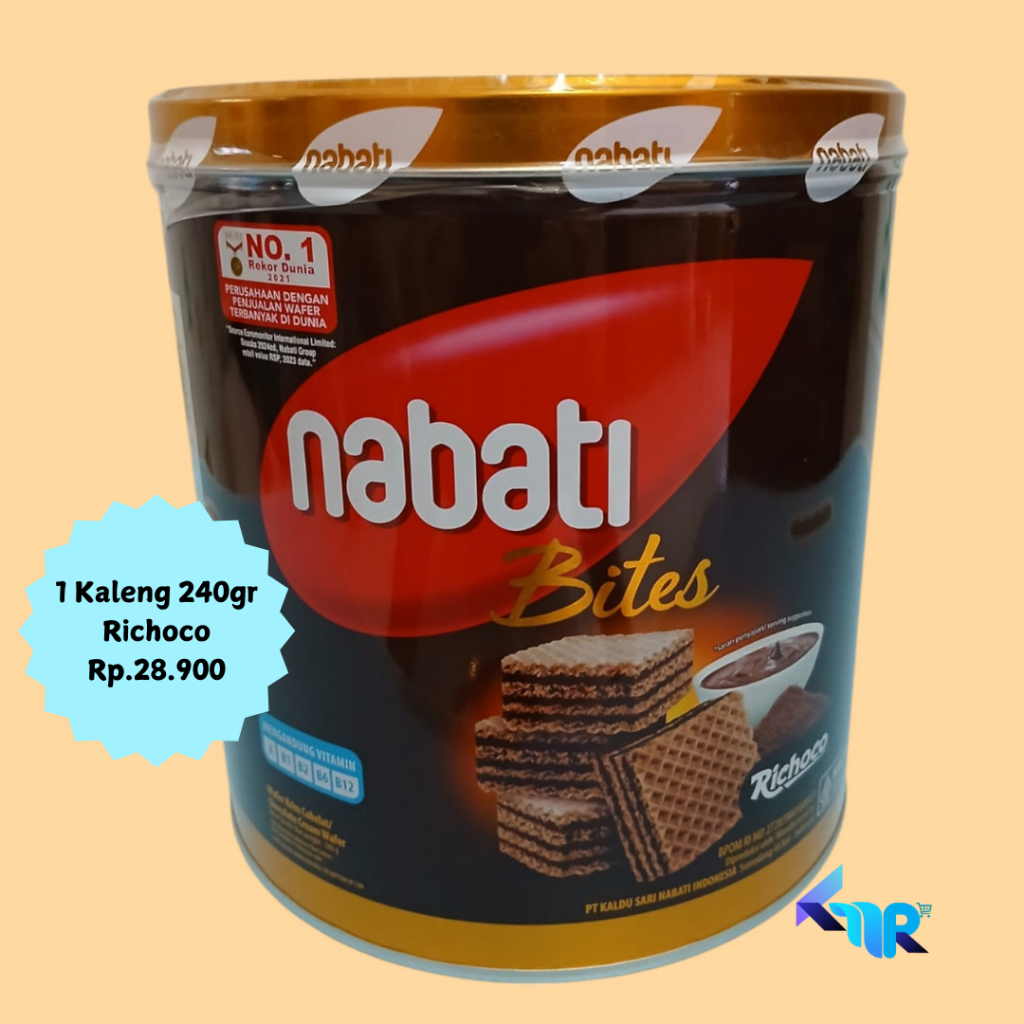 

Nabati Bites Wafer Kaleng 240gr / Richoco Nabati