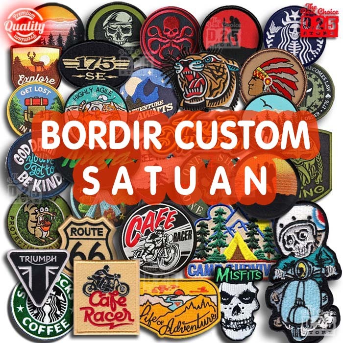 Patch bordir Komputer Custom Satuan Desain Sesukamu