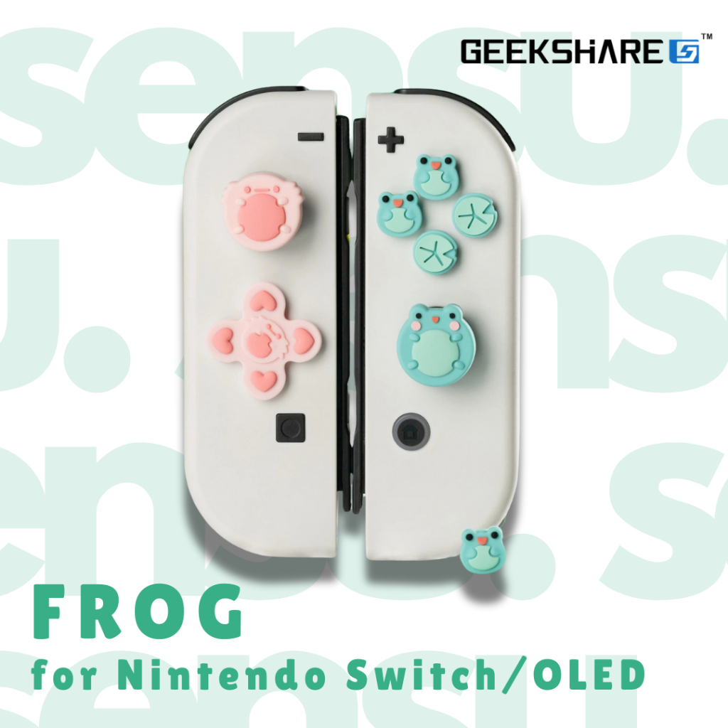 GEEKSHARE Frog Nintendo Switch/OLED Thumb Grip D-Pad ABXY Button Cover