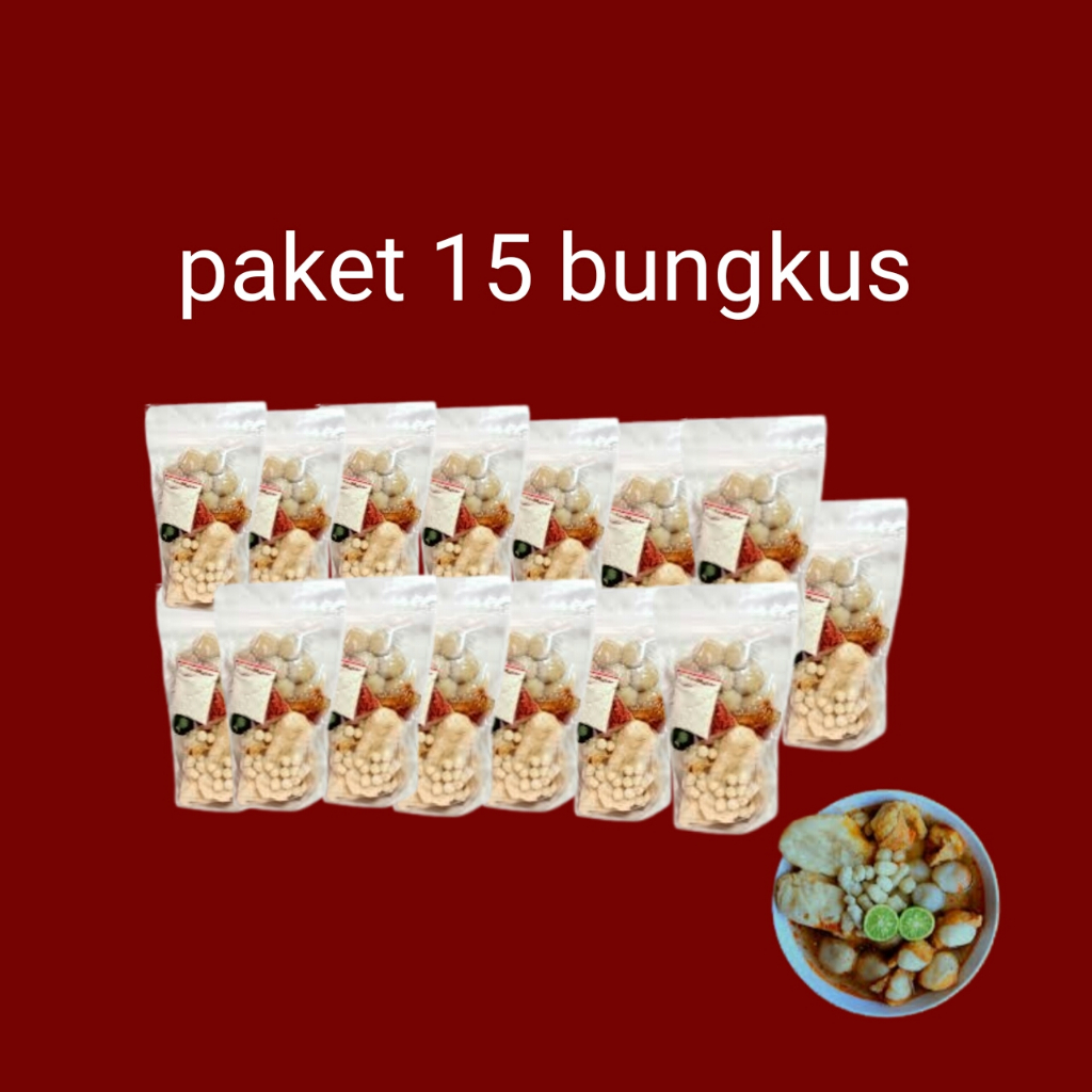 

paket 15 bungkus baso aci instan siap saji paket murah hemat pedas paket seller paket enak