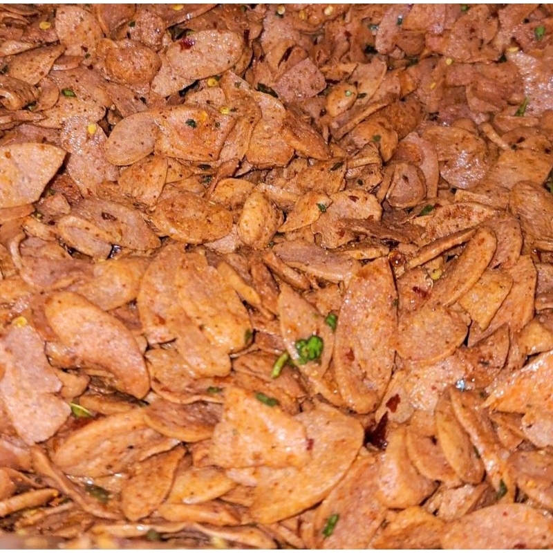

SOSIS GORENG PEDAS DAUN JERUK/CEMILAN KEMASAN MURAH Food Snacks cemilan murah Makanan Camilan
