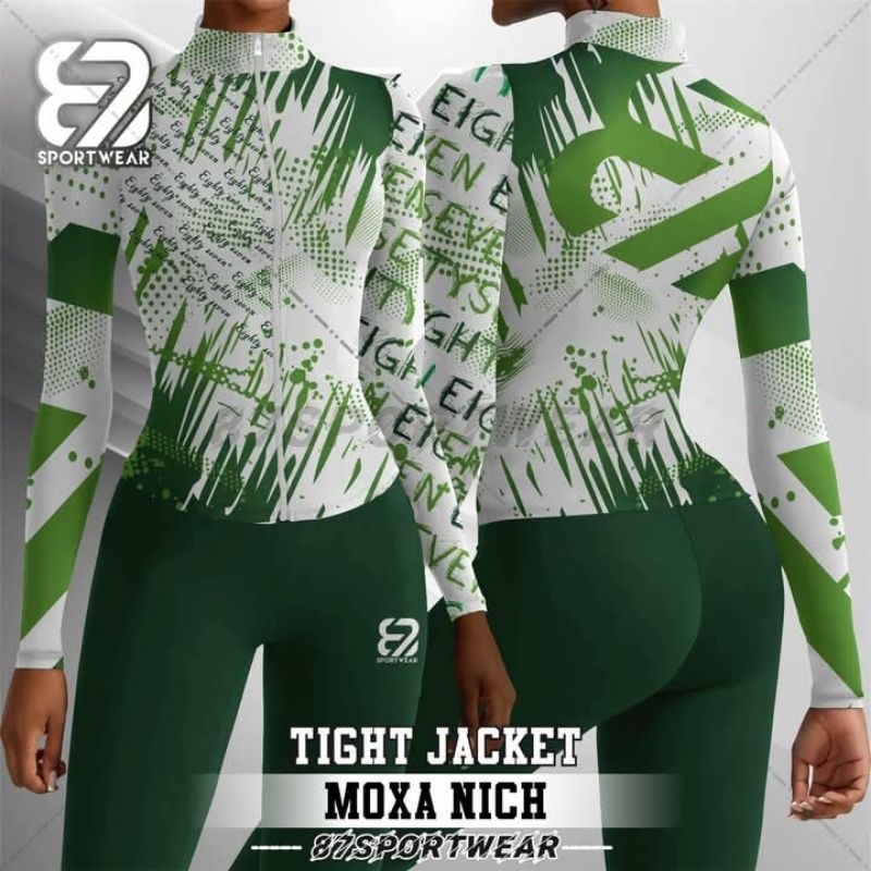 Baju senam murah 87 Sportwear Tight Jacket Moxa Nich