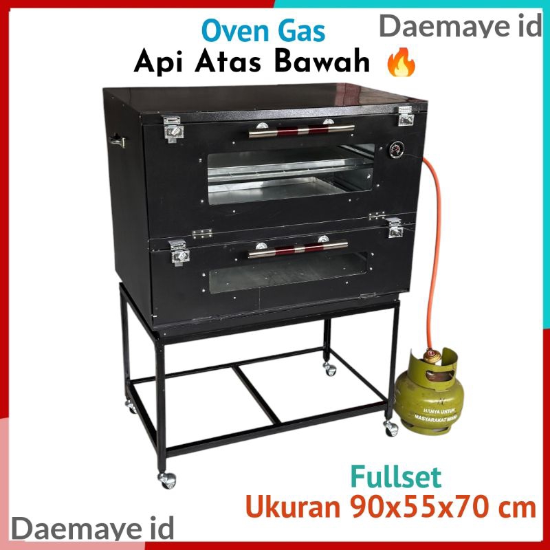 Oven  Gas Api Atas Bawah/Ukuran 75x55x70cm