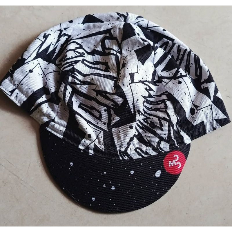 MUJIONO CYCLING CAP - MCC BLACK WHITE PRINT