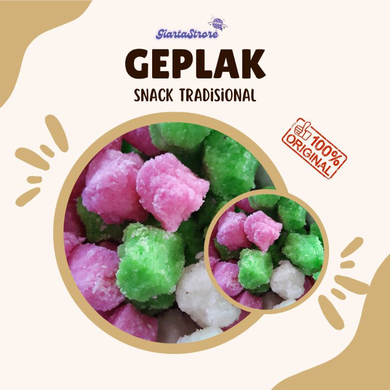 

Geplak kemasan 250gr Oleh Oleh khas Jogja/Makanan Tradisional
