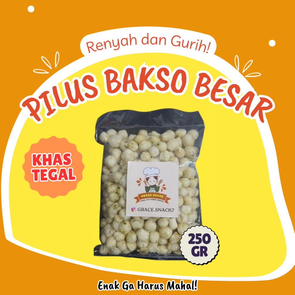 

PILUS BAKSO BESAR 250 GR KHAS TEGAL - Grace Snack