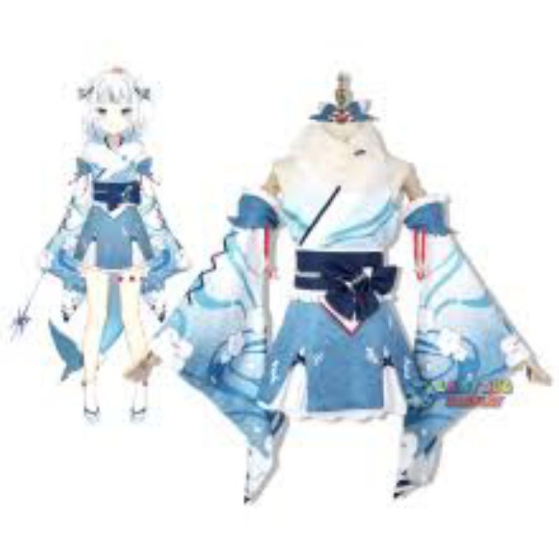 Gura kimono/Cosplay Costume Hololive Vtuber Gawr Gura New Year