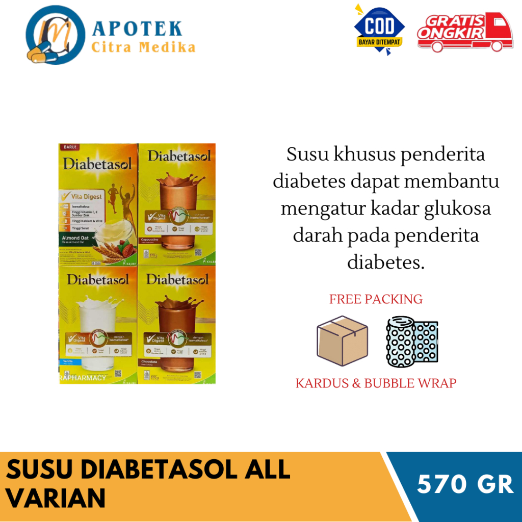 

Susu Diabetasol - Susu Rendah Lemak Aman Untuk Diabetes