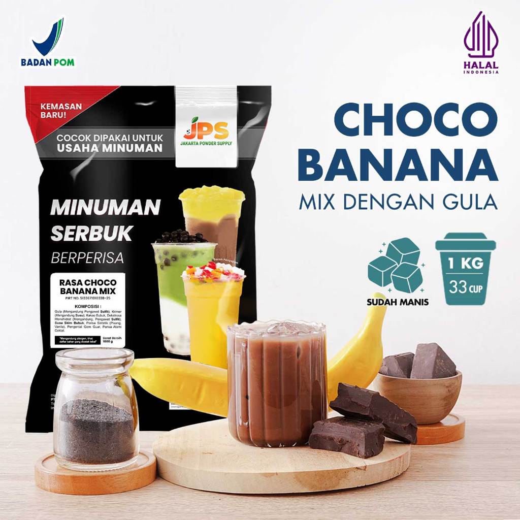 

Powder Drink JPS Bubuk Minuman Rasa Choco Banana Mix 1Kg