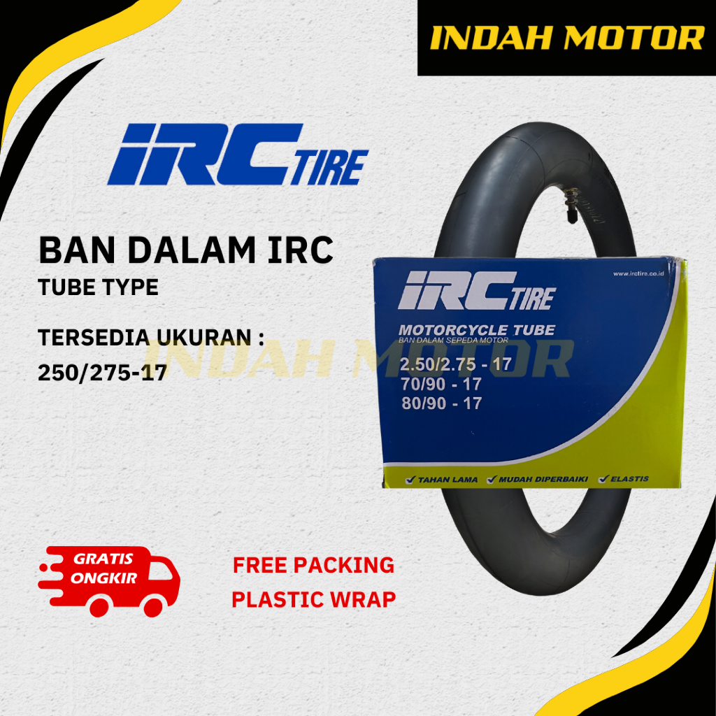 Ban Dalam IRC | Ring 17 | 250/275-17 | Ban Dalam Motor
