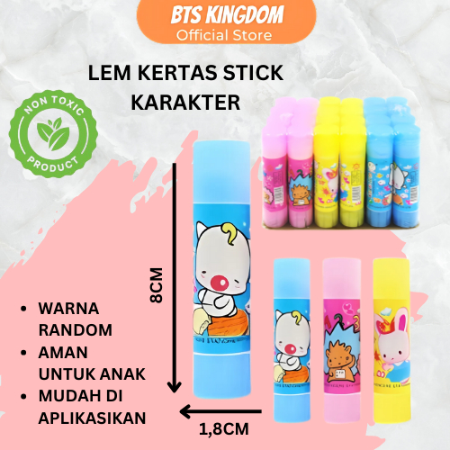 

Lem Stik Putar Perekat Kertas Karakter Warna Warni Untuk Anak Anak Murah Tahan Lama