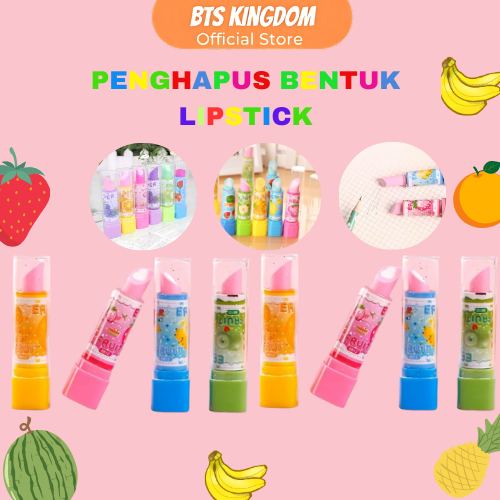 

Penghapus Pensil Bentuk Lipstik Karakter Kartun Warna Warni