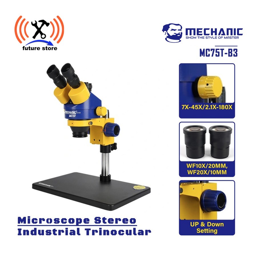 MECHANIC MC75T-B3 Mikroskop Stereo Trinocular / Microscope Stereo Trinocular Original