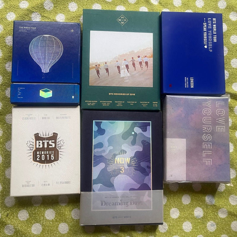 BTS DVD NOW 3 MEMORIES 2015 2016 2019 WINGS TOUR LY LONDON LY NEW YORK NY 3rd ARMYKIT JIMIN ESSAY BO