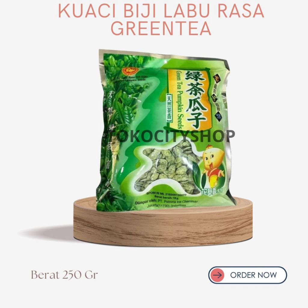 

Kuaci / Kwaci Biji Labu Rasa Teh Hijau 250 Gr