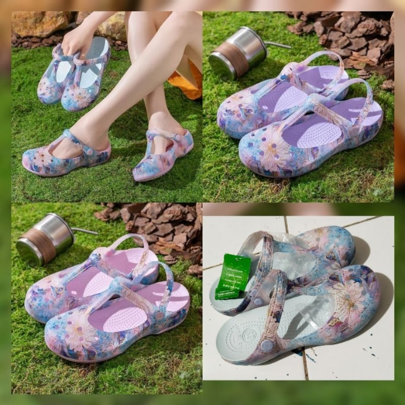 Sandal Veblen Wanita / Sandal Veblen Maryjane Motif Bunga New / Sandal Veblen MJ Wanita