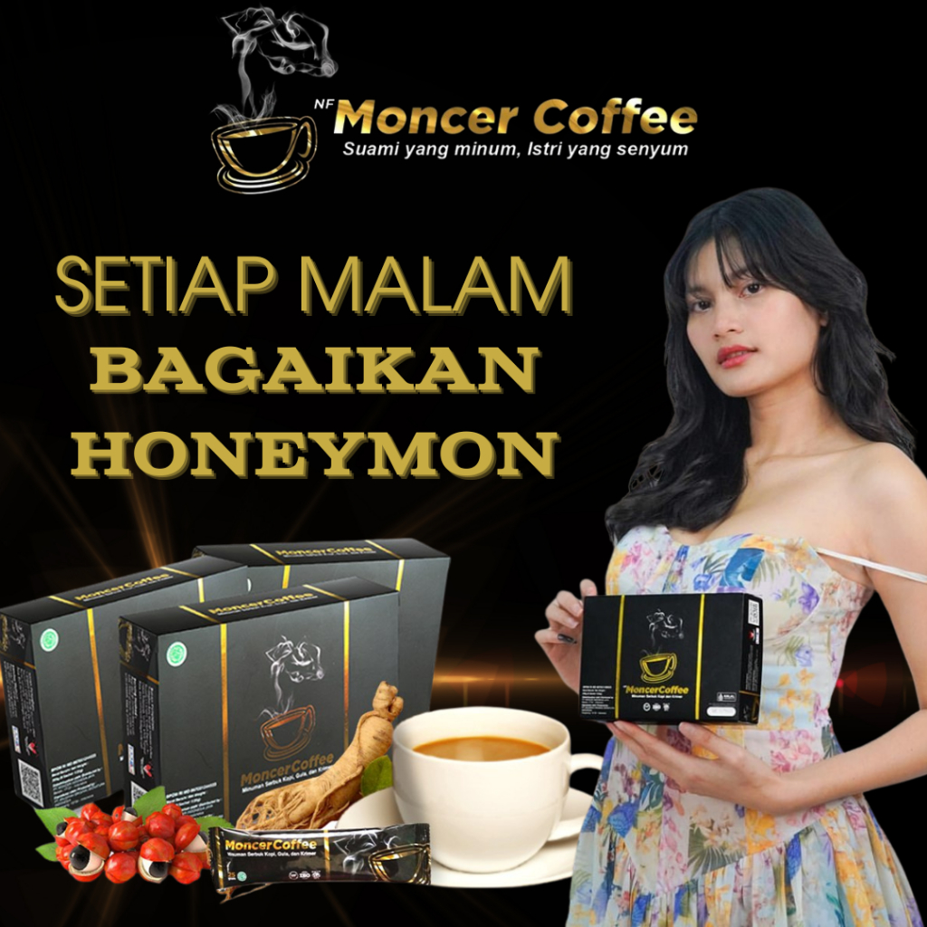 

1 box 8 sachet Monceer Coffee Original - Kopi Gingseng Gula Aren - Kopi Kuat Tahan Lama Penambah Stamina Durasi Pria