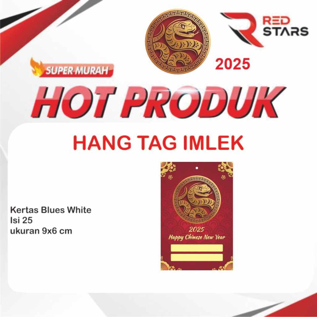 

Hang tag Imlek/ Tahun Baru China/ Chinese new year 6x9 cm