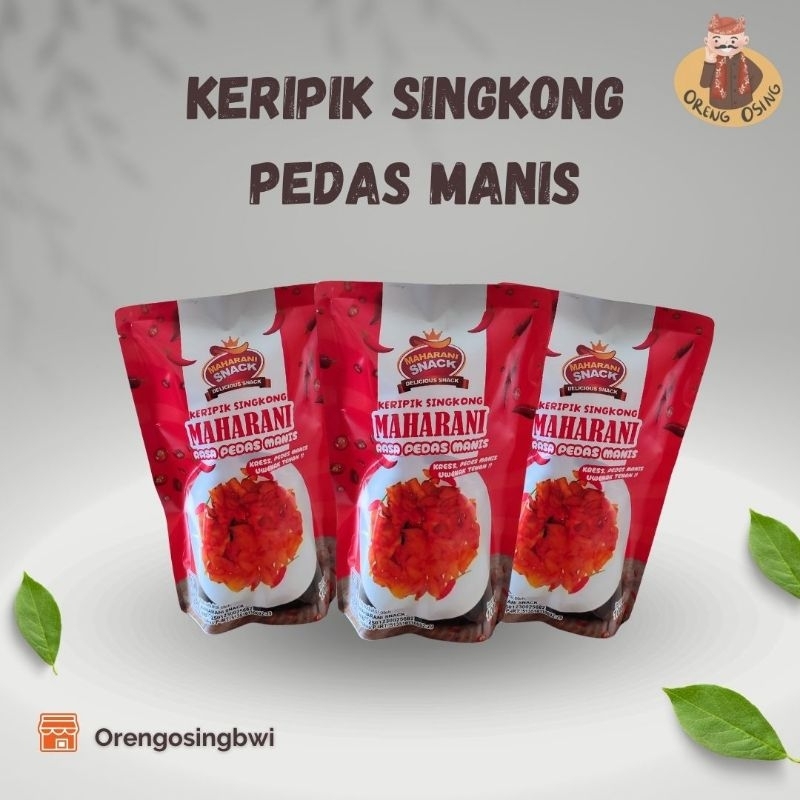 

ORENG OSING | Keripik singkong pedas manis MAHARANI 100gr