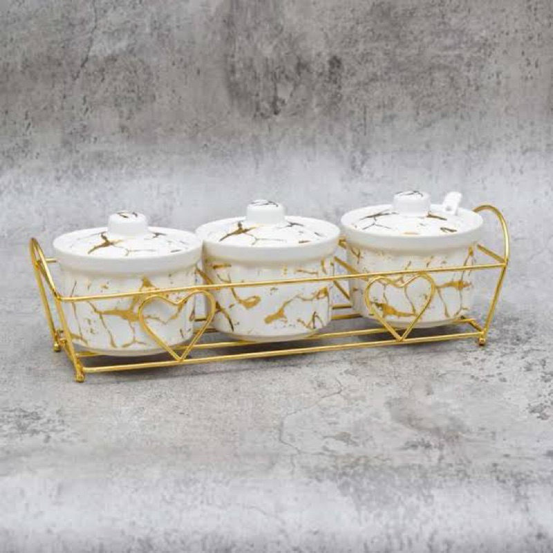 TEMPAT BUMBU FIORENZA MARBLE SET 3
