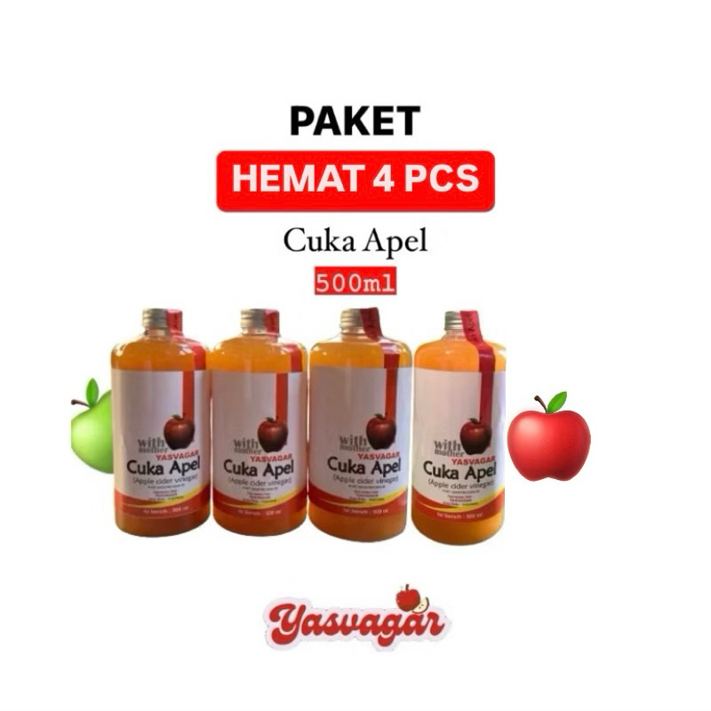 

CUKA APEL PAKET HEMAT 4 BOTOL