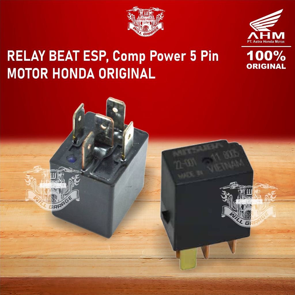 RELAY BEAT ESP, Comp Power 5 Pin MOTOR HONDA ORIGINAL / BEAT / VARIO 125 / GENIO / SCOOPY / ADV / PC