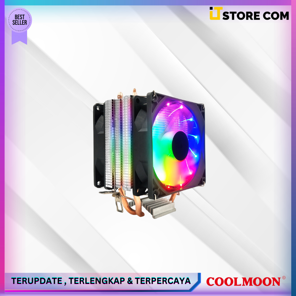 CPU FAN COOLER COOLMOON RGB P22 FOR INTEL DAN AMD FAN PROCESSOR