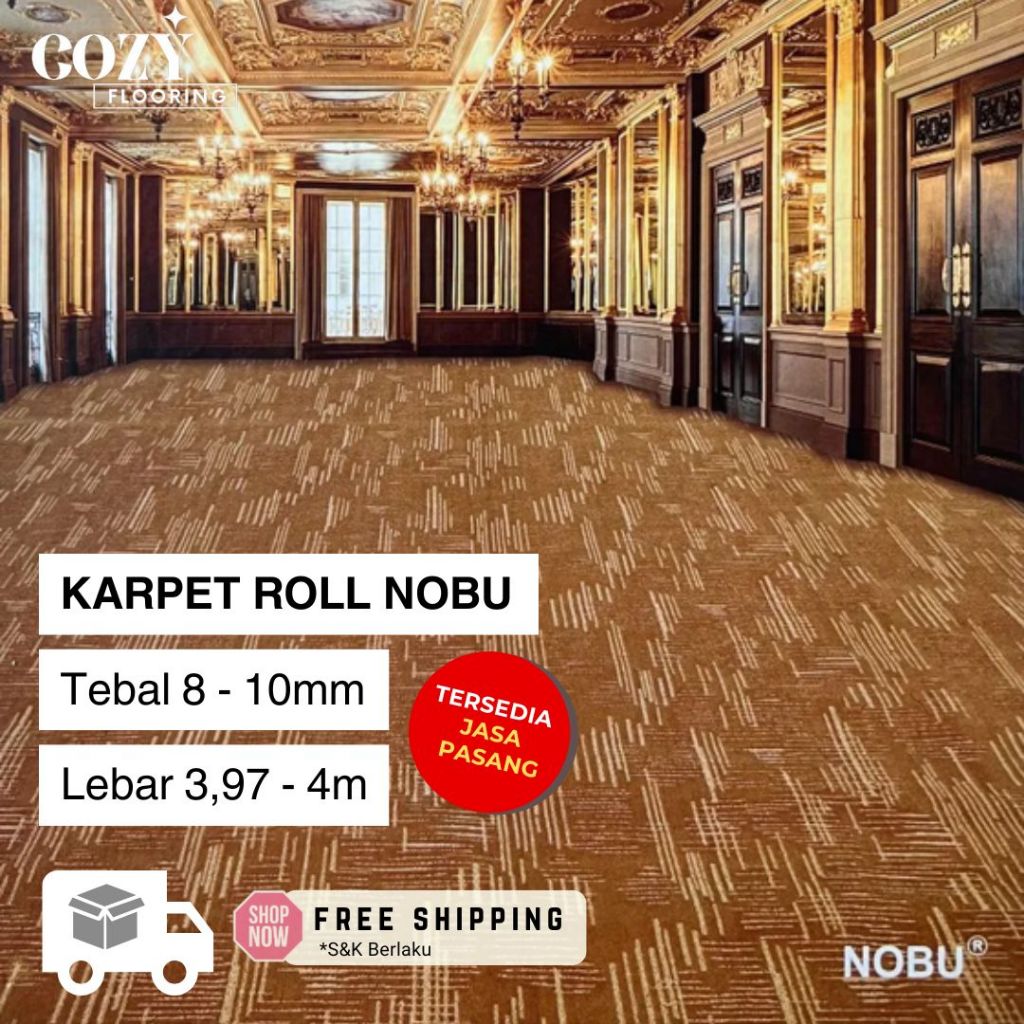Karpet Roll Nobu Meteran | Karpet Hotel | Studio tebal 8mm