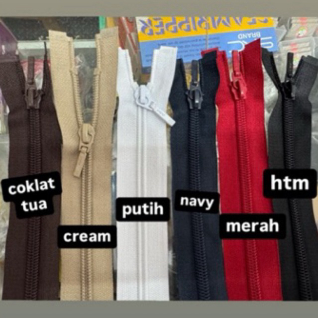 Resleting Jaket YEE gigi halus - lusinan