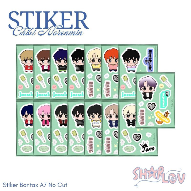 STIKER NCT DREAM JENO JAEMIN RENJUN CHIBI STICKER MURAH LUCU KARTUN