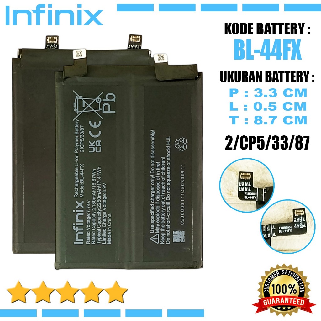 Baterai Infinix Note 12 VIP X672 Battery BL-44FX Batre Original High Quality