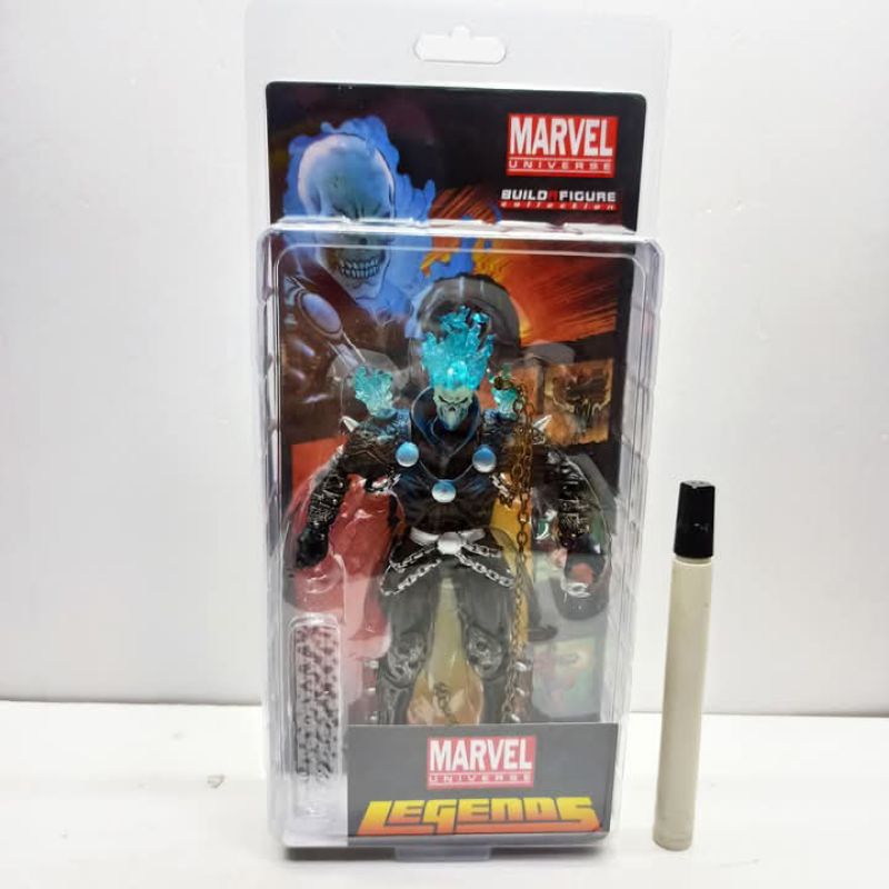 mainan action figureMarvel Legends Retro Series Ghost Rider blue Action Figuretinggi sekitar 6 inch
